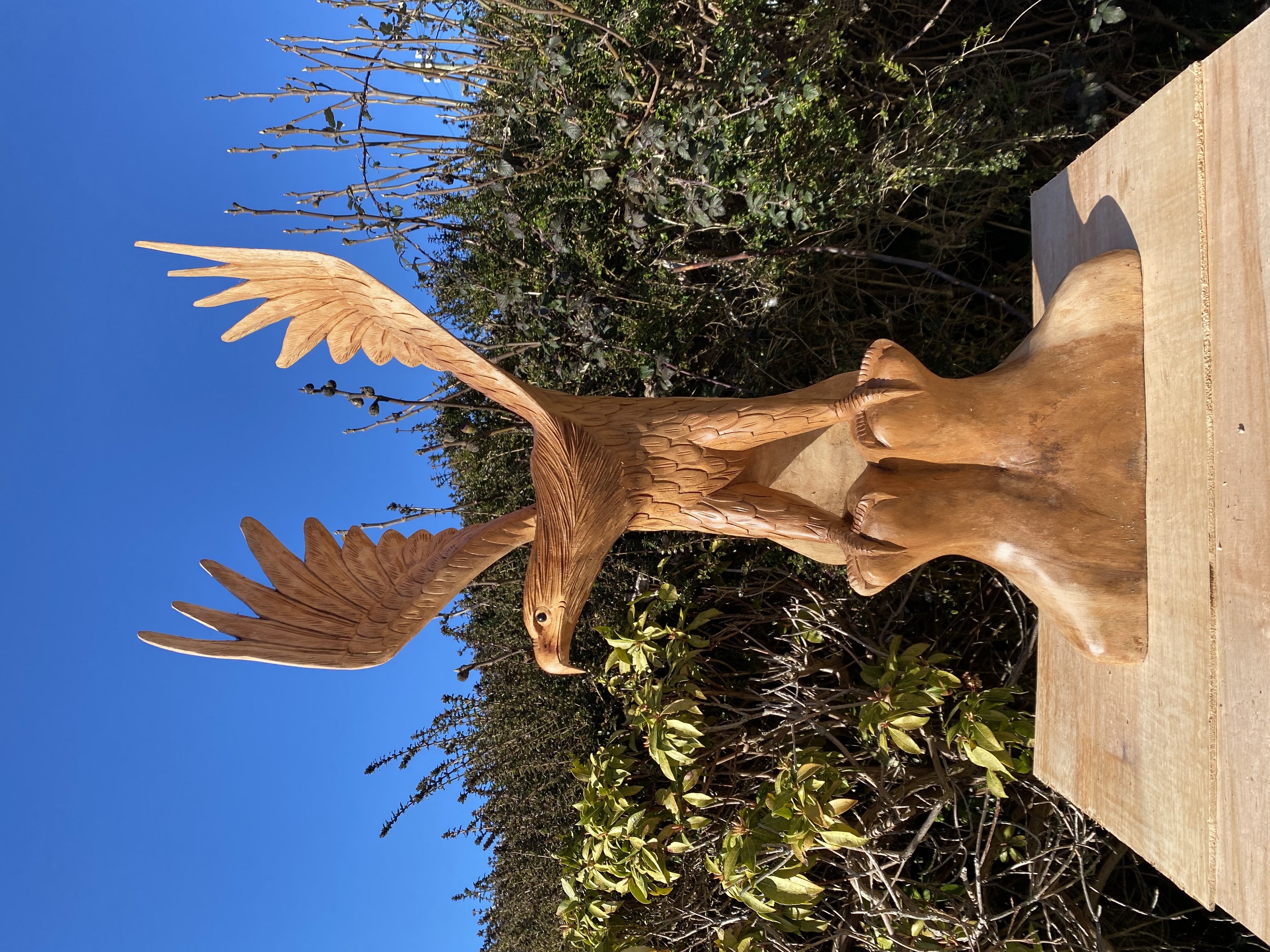 Wooden Eagle Carvings