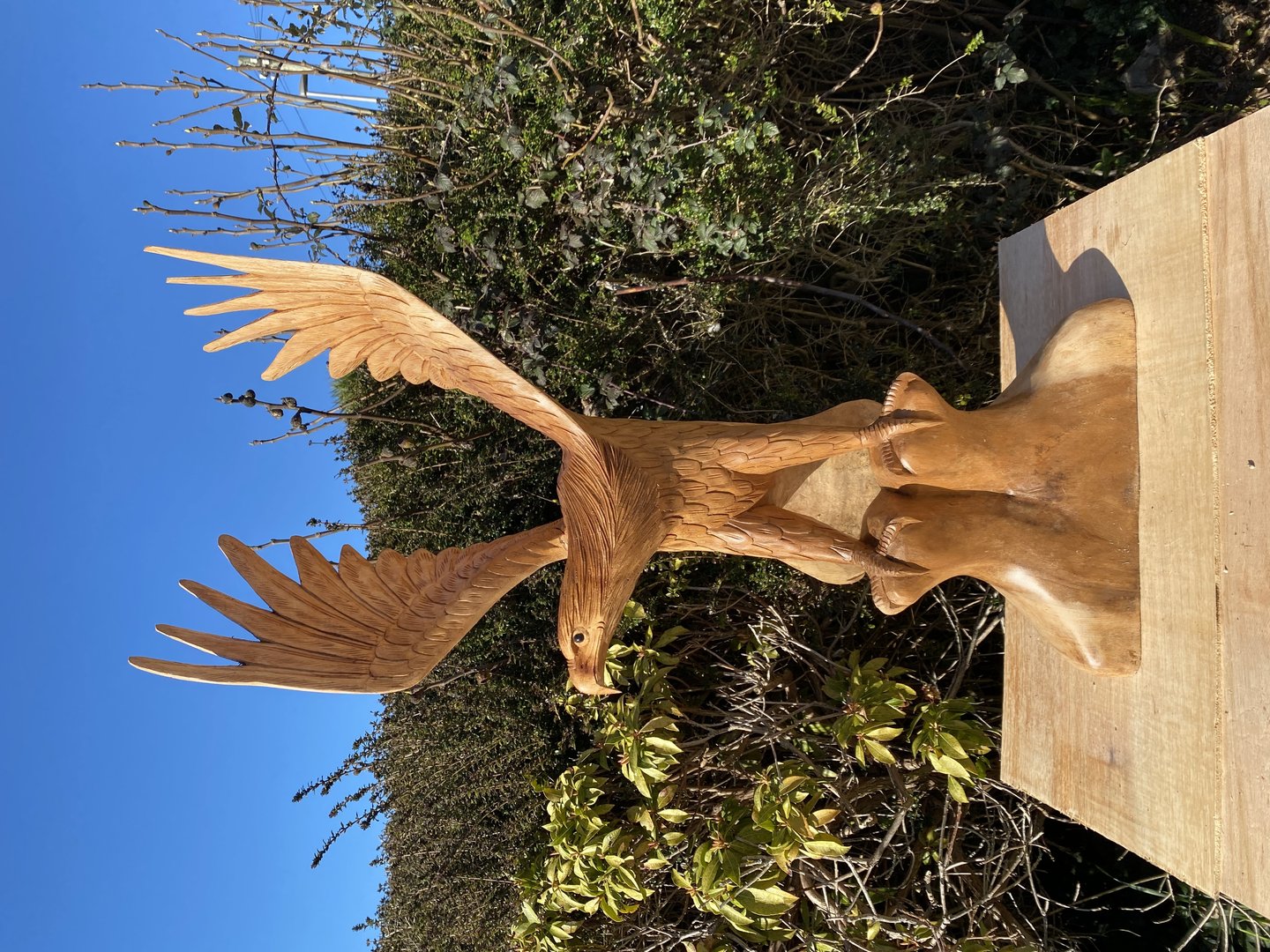 Wooden Eagle Carving 85cm