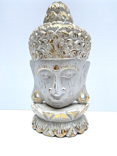 White Wooden Buddha