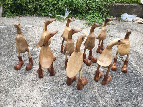 50 x Waxed Oiled Bamboo Root Duck Boot 27cm