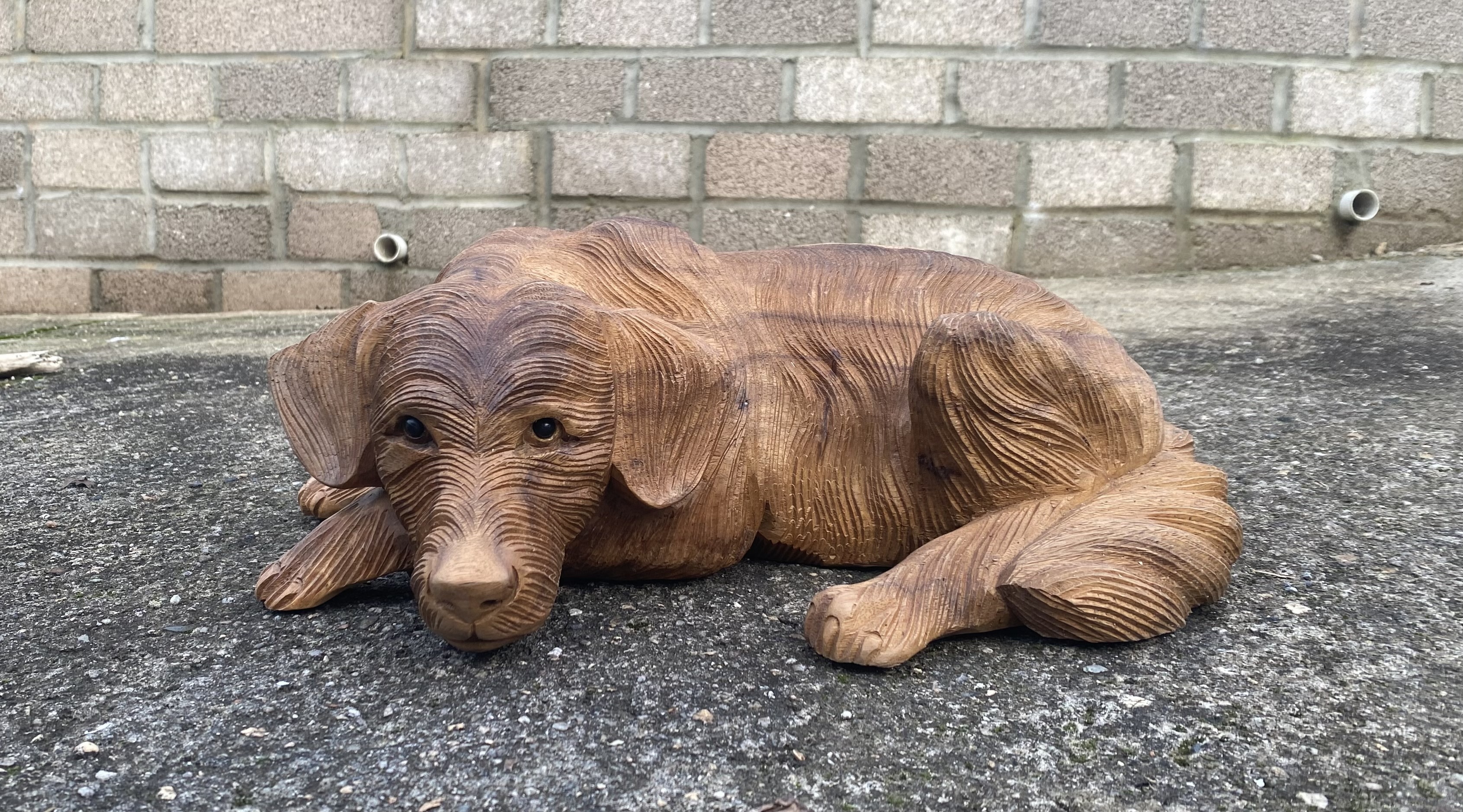 Wooden Dog Carvings