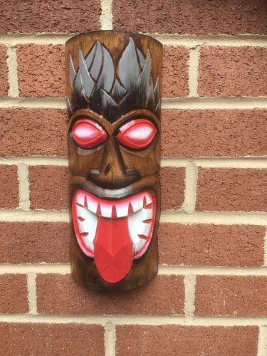 Wooden Tiki Mask Tongue T