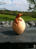 Lizard In Egg Wooden Carving