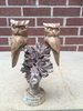 2 x Wooden Owl on Tree Branch